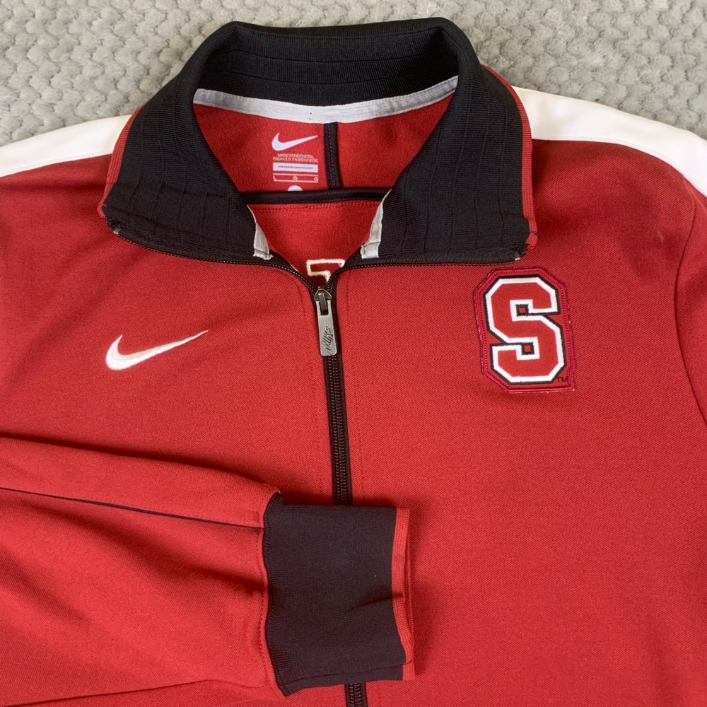 Nike Stanford Cardinal Track Jacket Mens L Red Full Zip NCAA University